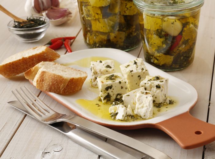 Tee Rezept für eingelegten Schafskäse mit Sencha