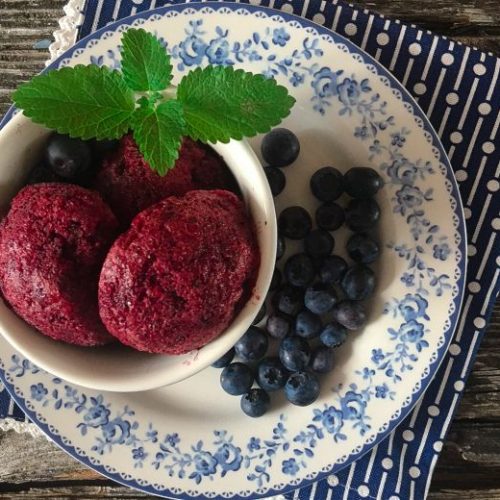 Rezept Tee-Sorbet Blaubeere