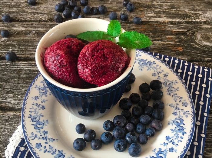 Rezept Tee-Sorbet Blaubeere