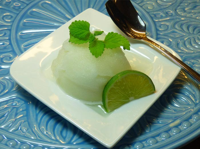 Tee Rezept für Grüntee Sorbet mit Minze