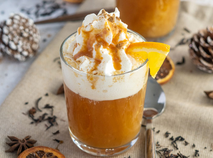 Rezept für Salzcaramel-Punsch mit Orange