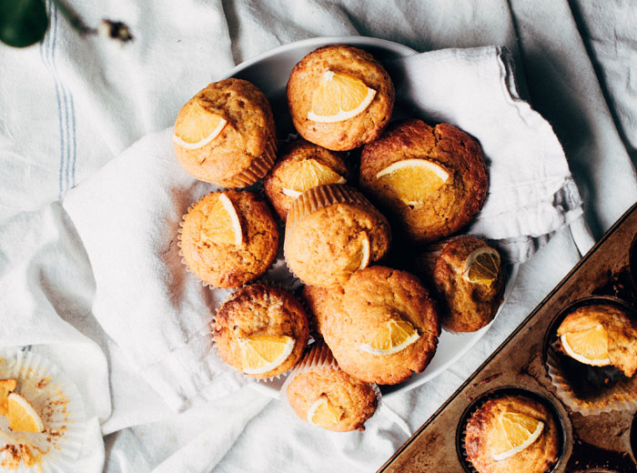 Tee-Muffins mit Schwarztee Pfirsich-Zitrone
