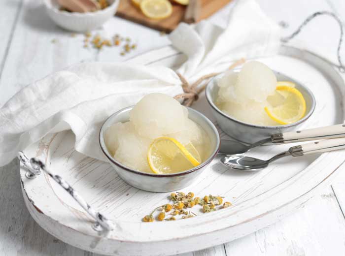 Rezept für Kamillentee-Sorbet