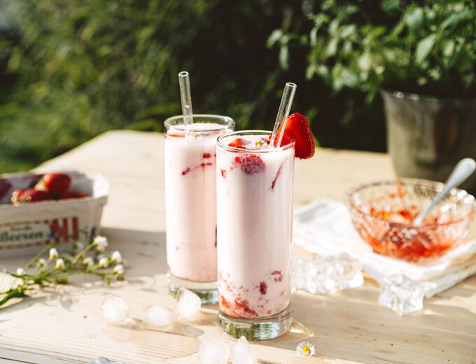 Erdbeer-Moringa-Shake