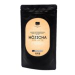 Schwarze Ziplock-Tüte mit Hojicha for Latte Teepulver